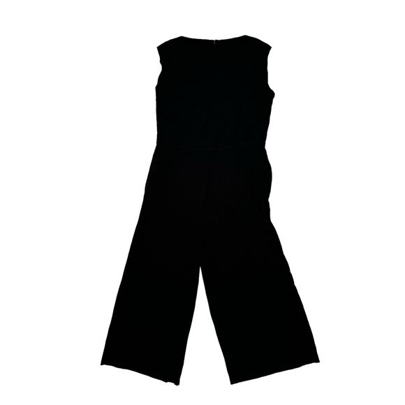 EILEEN FISHER Black Viscose Wide Leg Scoop Neck Jumpsuit Size XS Womens #R18VFF - Picture 2 of 8